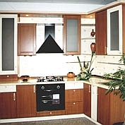 Кухонный гарнитур "Модель 1" (фасад - белый, вишня)