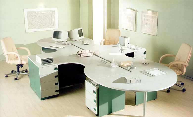 Оперативная офисная мебель CAMBIO "Grey-Green" серии NET в Санкт-Петербургском мебельном салоне «Оптима-М» на Захарьевской улице