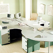 Оперативная офисная мебель CAMBIO "Grey-Green" серии NET